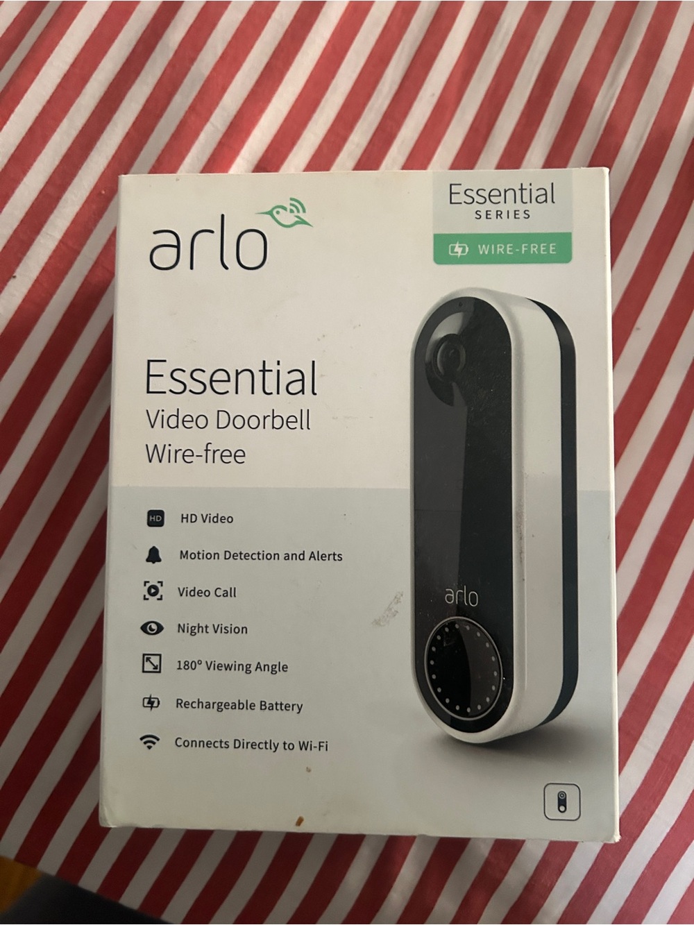 Arlo Essential Video Doorbell - White & Black